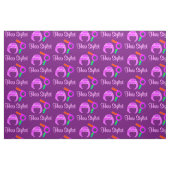 紫かわいらしとピンクの美容師 ファブリック (ファットクウォーター)