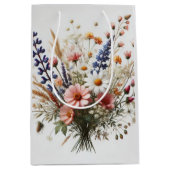 紫かわいらしとピンク ミディアムペーパーバッグ (正面)