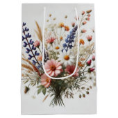 紫かわいらしとピンク ミディアムペーパーバッグ (裏面)