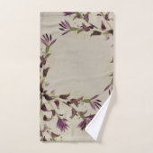 紫かわいらしとライムの花のタオルセット バスタオルセット (ハンドタオル)