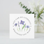 紫かわいらしとラベンダーの水彩ワイルドフラワー (スタンド正面)