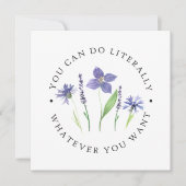 紫かわいらしとラベンダーの水彩ワイルドフラワー (正面)