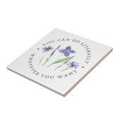 紫かわいらしとラベンダーの水彩ワイルドフラワー タイル (側面)