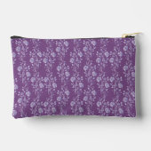 紫かわいらしと薄紫フローラパーソナライズされた アクセサリーポーチ (裏面)