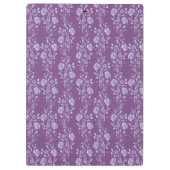 紫かわいらしと薄紫フローラパーソナライズされた クリップボード (裏面)