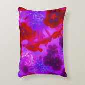 紫かわいらしと赤のガーデンフロックスの花 アクセントクッション (正面(垂直))