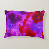 紫かわいらしと赤のガーデンフロックスの花 アクセントクッション (裏面)