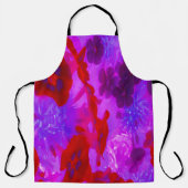 紫かわいらしと赤のガーデンフロックスの花 エプロン (正面)