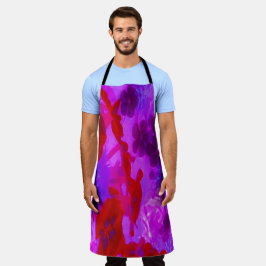 紫かわいらしと赤のガーデンフロックスの花 エプロン