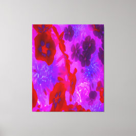 紫かわいらしと赤のガーデンフロックスの花 キャンバスプリント