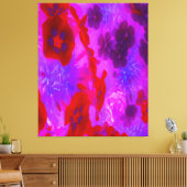 紫かわいらしと赤のガーデンフロックスの花 キャンバスプリント (インサイチュ (リビング))