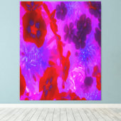 紫かわいらしと赤のガーデンフロックスの花 キャンバスプリント (インサイチュ (ウッドフロア))