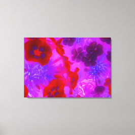 紫かわいらしと赤のガーデンフロックスの花 キャンバスプリント