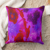 紫かわいらしと赤のガーデンフロックスの花 クッション (ブランケット)