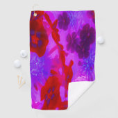 紫かわいらしと赤のガーデンフロックスの花 ゴルフタオル (インサイチュ)