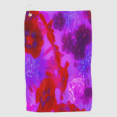 紫かわいらしと赤のガーデンフロックスの花 ゴルフタオル (正面)