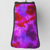 紫かわいらしと赤のガーデンフロックスの花 ゴルフヘッドカバー (回転90)