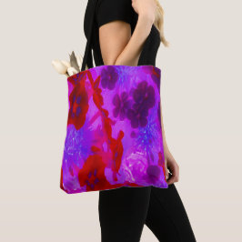 紫かわいらしと赤のガーデンフロックスの花 トートバッグ