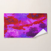 紫かわいらしと赤のガーデンフロックスの花 バスタオルセット (ハンドタオル)