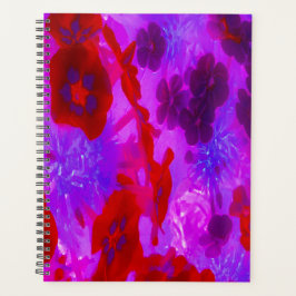 紫かわいらしと赤のガーデンフロックスの花 プランナー手帳