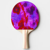 紫かわいらしと赤のガーデンフロックスの花 卓球ラケット (裏面)