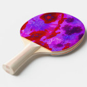 紫かわいらしと赤のガーデンフロックスの花 卓球ラケット (正面アングル)