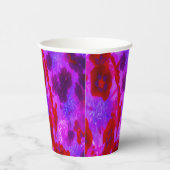 紫かわいらしと赤のガーデンフロックスの花 紙コップ (右)