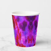 紫かわいらしと赤のガーデンフロックスの花 紙コップ (正面)