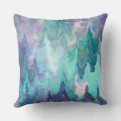 紫かわいらしと青の抽象芸術大理石フェイク石 クッション (裏面)
