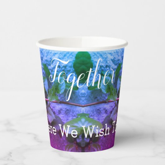 紫かわいらしと青 紙コップ (左)