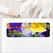 紫かわいらしと黄色の花 ラベル (インサイチュ)