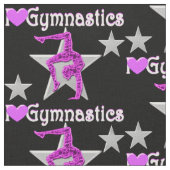 紫かわいらしと黒体操布 ファブリック (クローズアップ)