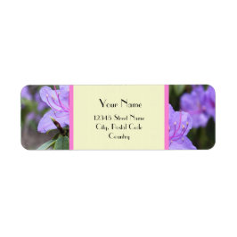 紫かわいらしのツツジの花住所 シール