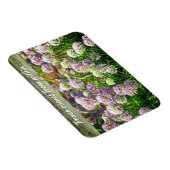 紫かわいらしのネギの庭の花やる気を起こさせる マグネット (右側)