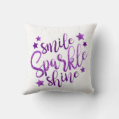 紫かわいらしのフェイクキラリ枕 クッション (裏面)