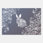 紫かわいらしのフローライースター挨拶で ラッピングペーパーシート (正面3)