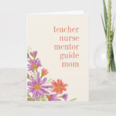 紫かわいらしのフローラママは母の日すべて カード (正面)