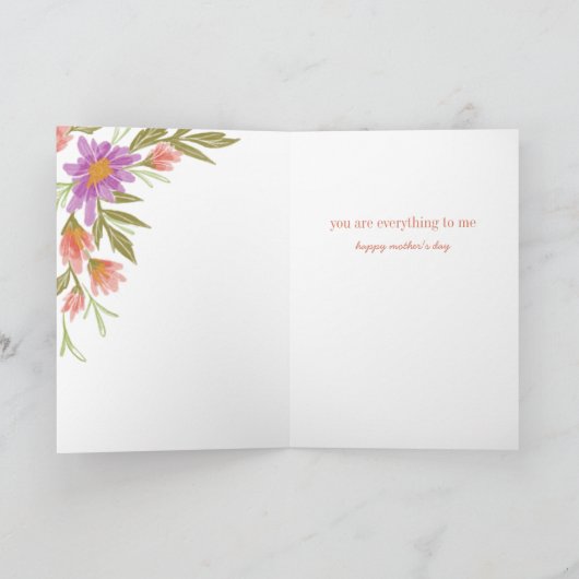紫かわいらしのフローラママは母の日すべて カード (内部)