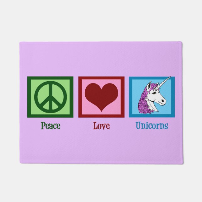 紫かわいらしの一角 ドアマット (正面)