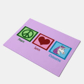 紫かわいらしの一角 ドアマット (アングル)