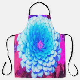 紫かわいらしの夏の庭の青い《植物》百日草 エプロン