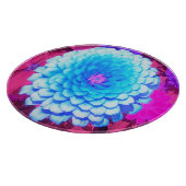 紫かわいらしの夏の庭の青い《植物》百日草 カッティングボード (角)