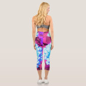 紫かわいらしの夏の庭の青い《植物》百日草 カプリレギンス (裏面)