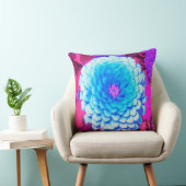 紫かわいらしの夏の庭の青い《植物》百日草 クッション (椅子)