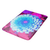 紫かわいらしの夏の庭の青い《植物》百日草 バスマット (アングル)