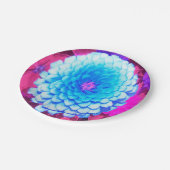 紫かわいらしの夏の庭の青い《植物》百日草 ペーパープレート (アングル)