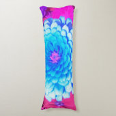 紫かわいらしの夏の庭の青い《植物》百日草 ボディピロー (正面縦)