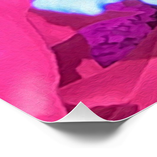 紫かわいらしの夏の庭の青い《植物》百日草 ポスター (コーナー)