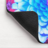 紫かわいらしの夏の庭の青い《植物》百日草 マウスパッド (コーナー)