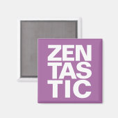 紫かわいらしの座禅で マグネット (正面/裏面)